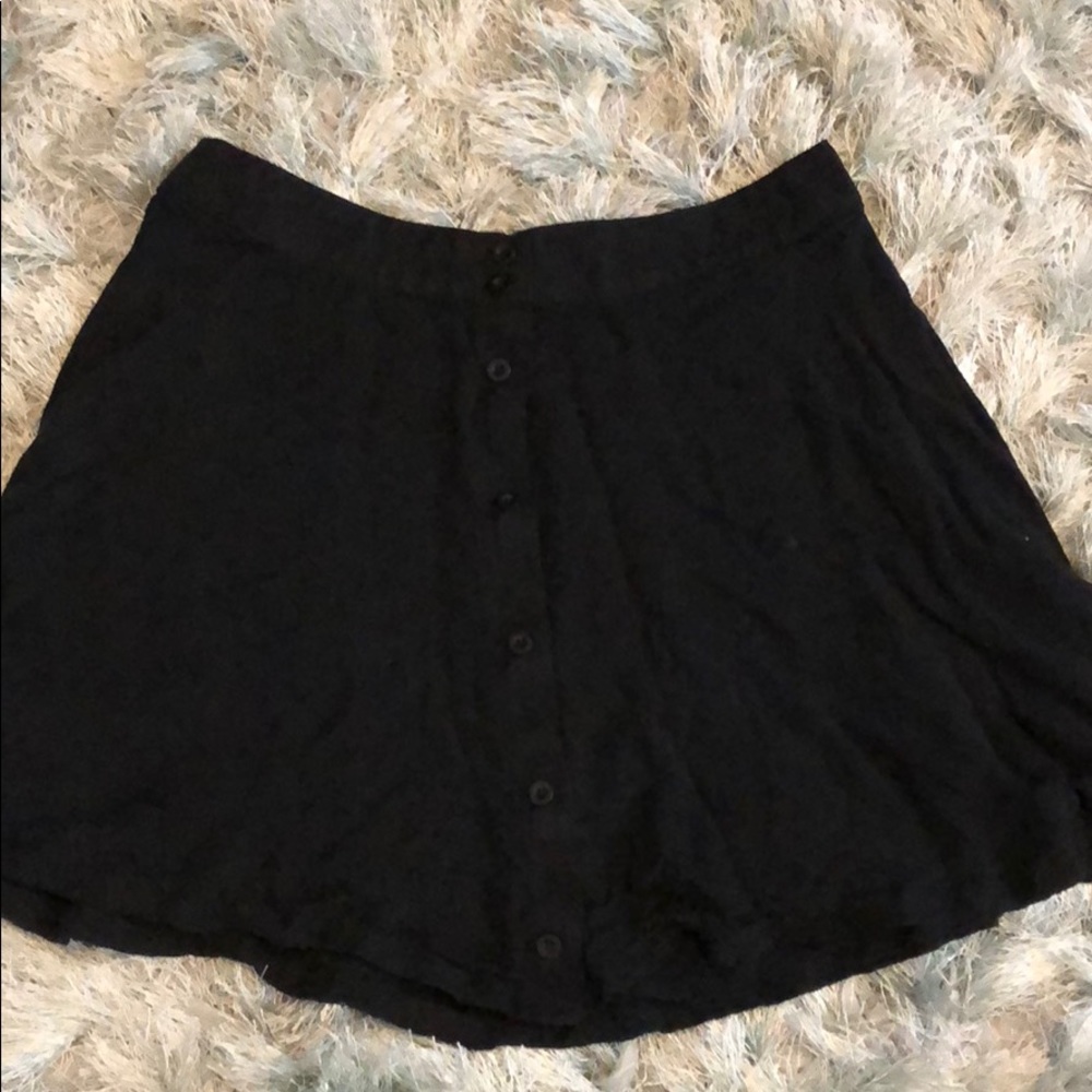 Black button up skirt